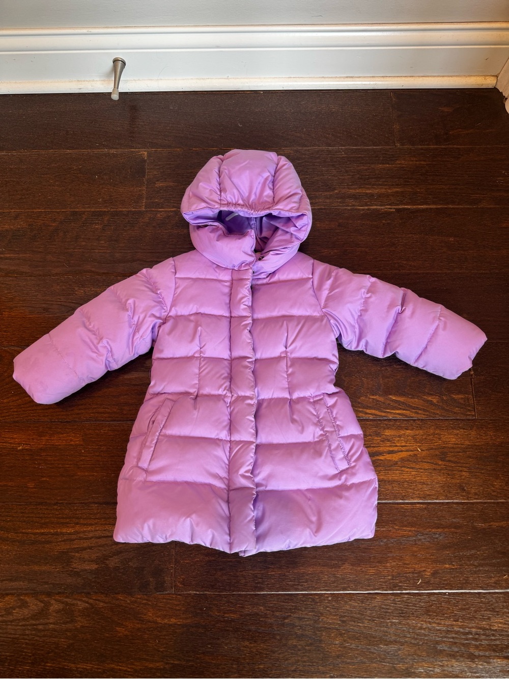 Crewcuts Purple Hooded Puffer Parka Coat